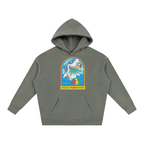 Stay Positive Shark Graphic Oversized Hoodie