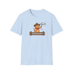 Retro Cowboy Cat Lasso T-Shirt - Cute Orange Tabby Western Graphic Tee
