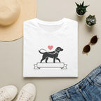 Minimalist Labrador Retriever Graphic T-Shirt - Cute Dog Lover White Tee