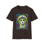 Renaissance Punk Graphic T-Shirt - Neon Street Art David Statue