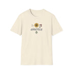 Minimalist Floral America Unisex T-Shirt | Patriotic Graphic Tee