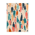 Abstract Crowd Art Poster — Colorful People Pattern Wall Print