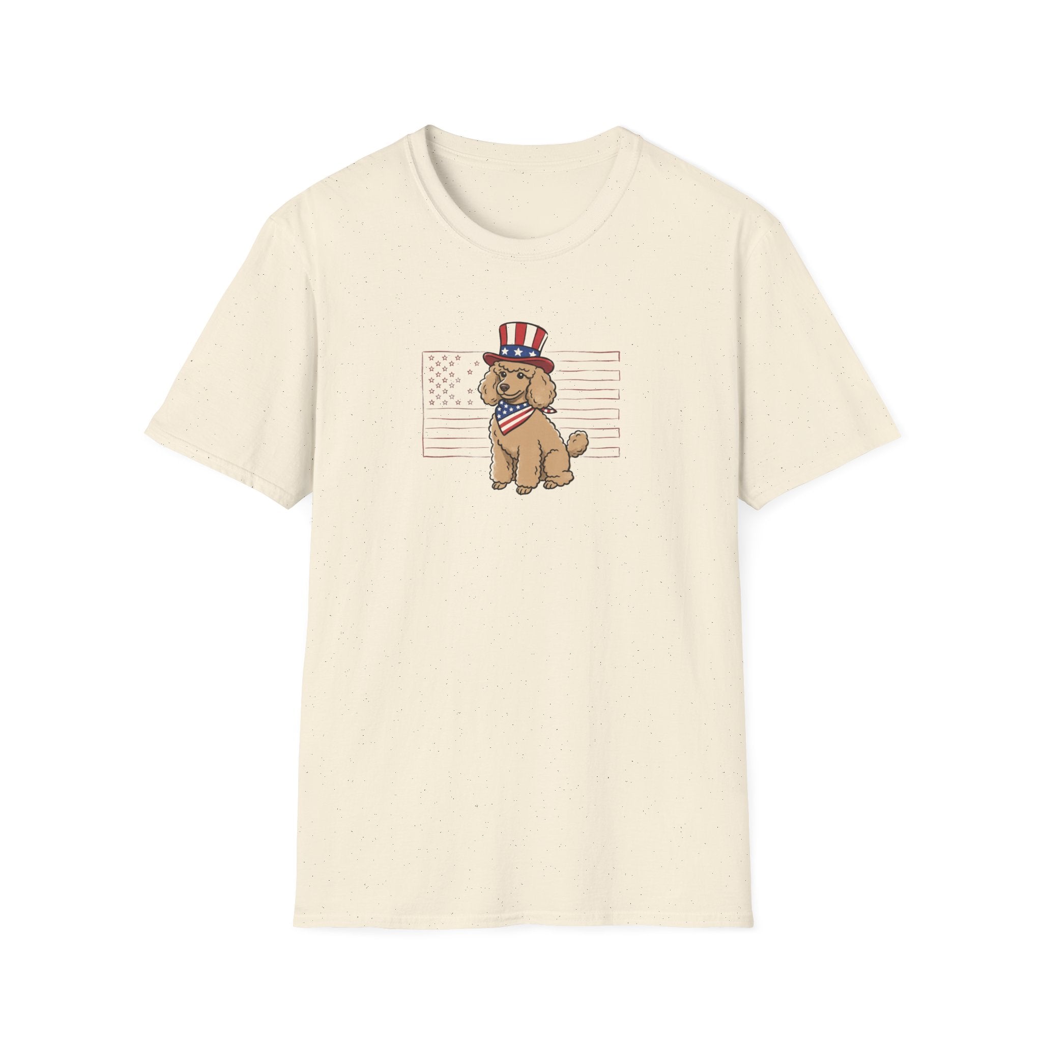 Patriotic Poodle Unisex T-Shirt – 4th of July Dog Graphic Tee
