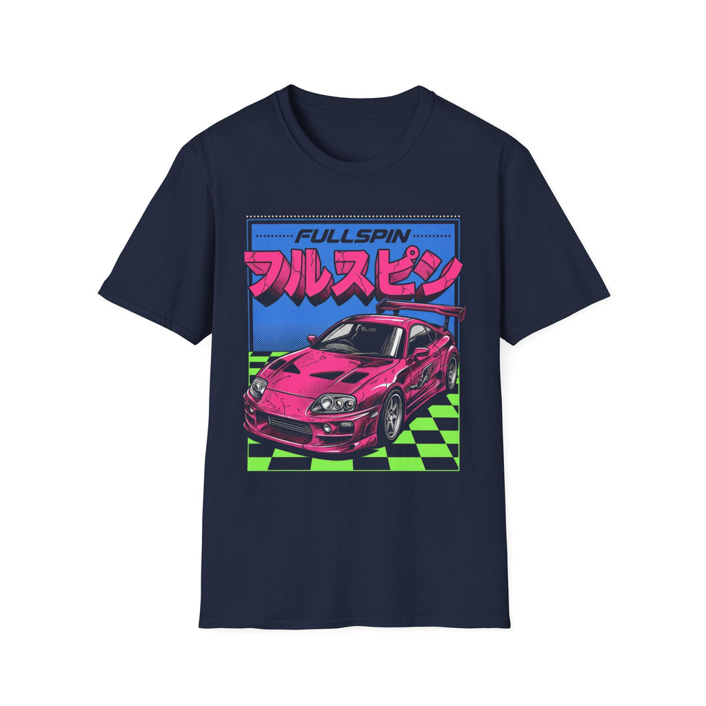 Fullspin JDM Pink Toyota Supra T-Shirt - Japanese Streetwear Graphic Tee