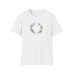 Watercolor Floral Wreath Unisex T-Shirt | Minimalist Botanical Graphic Tee