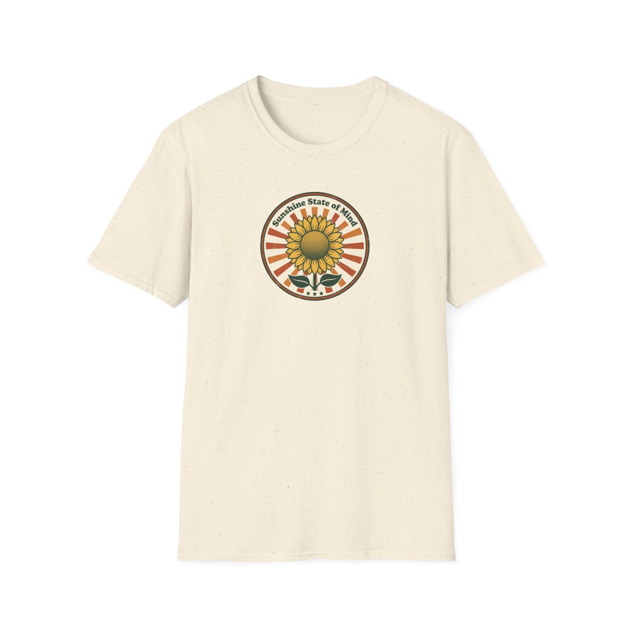 Sunshine State of Mind Sunflower T-Shirt | Retro 70s Aesthetic Unisex Tee