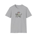 Funny UFO Cat Abduction Unisex T-Shirt - Retro Alien Space Cat Graphic Tee