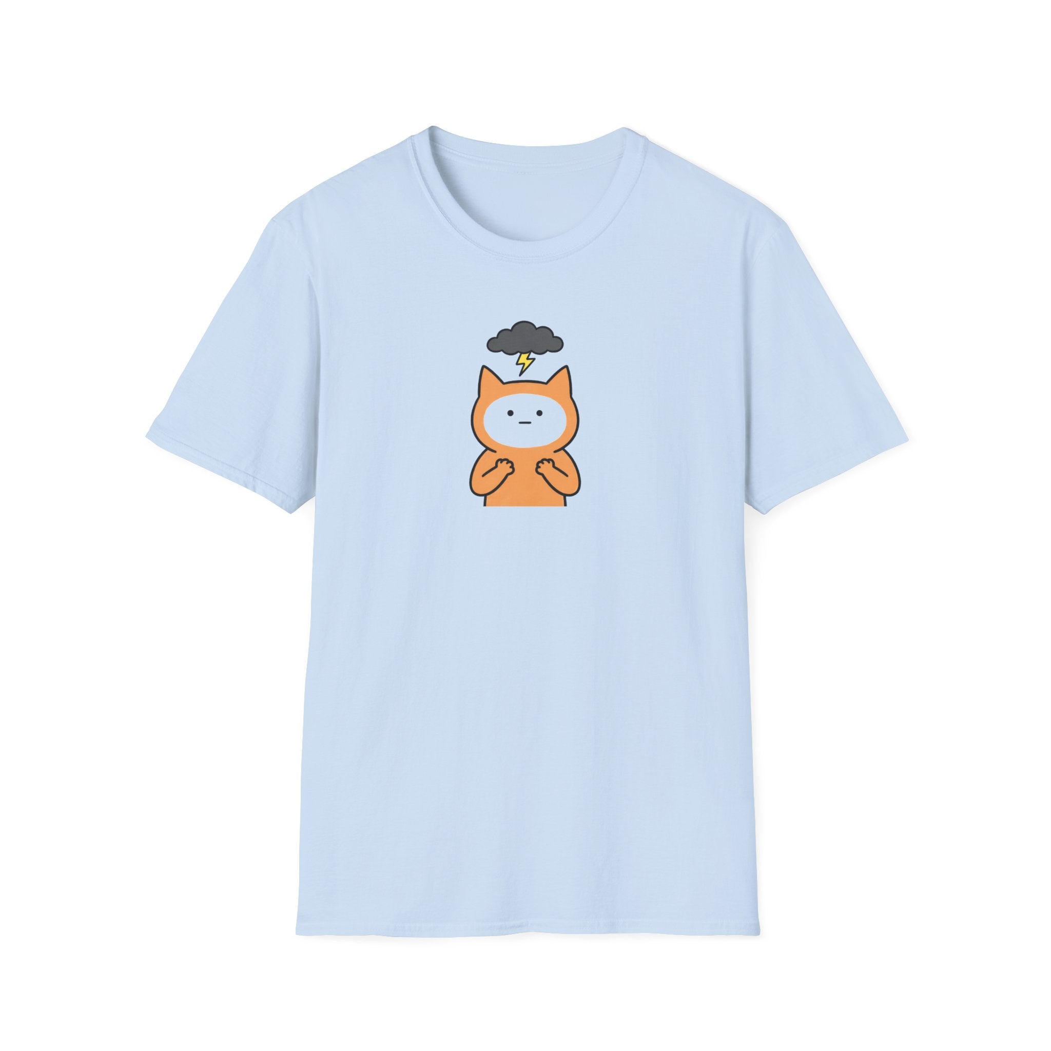 Bad Luck Orange Cat T-Shirt - Cute Thunderstorm Storm Cloud Graphic Tee