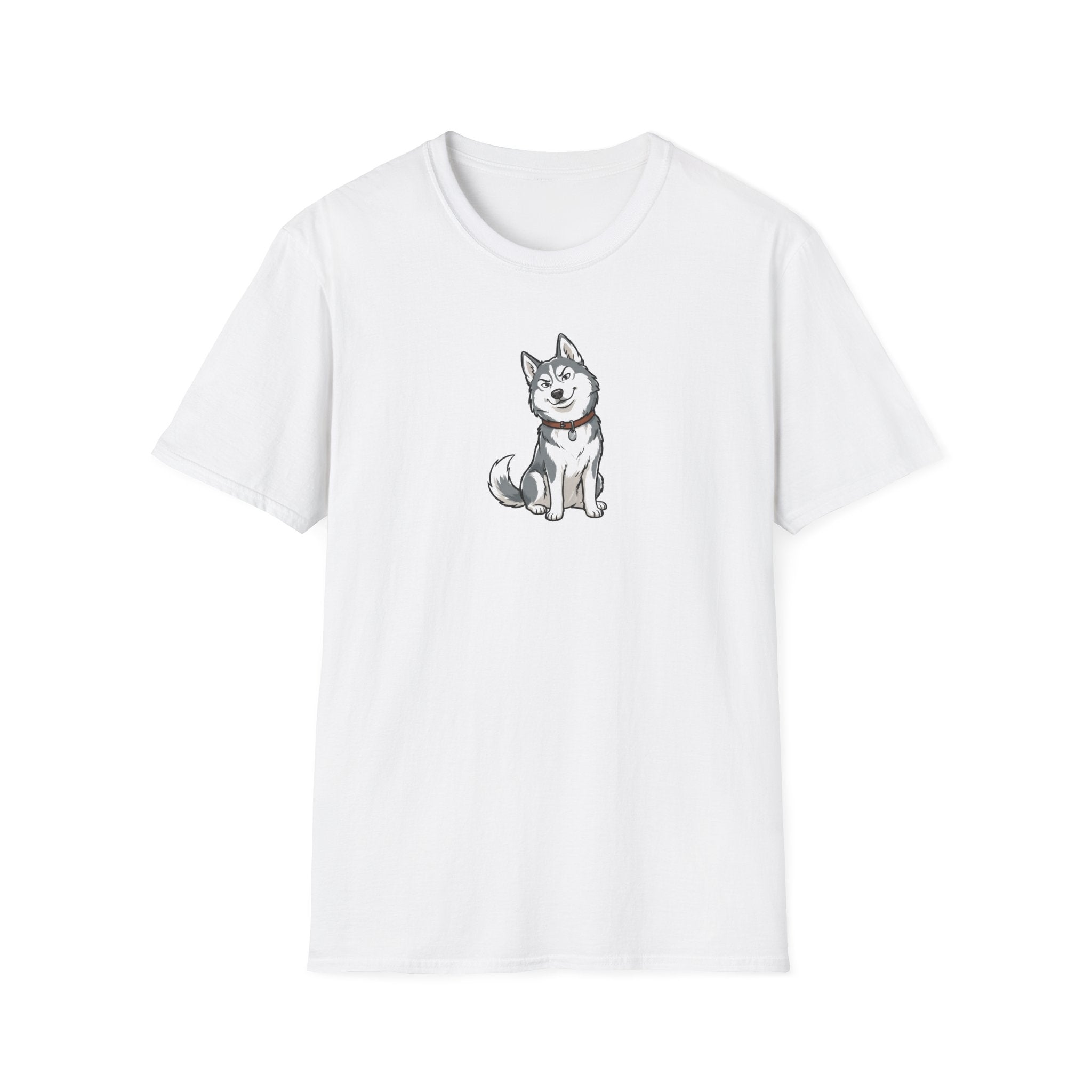 Smug Siberian Husky Graphic T-Shirt - Cute Sassy Dog Lover White Tee