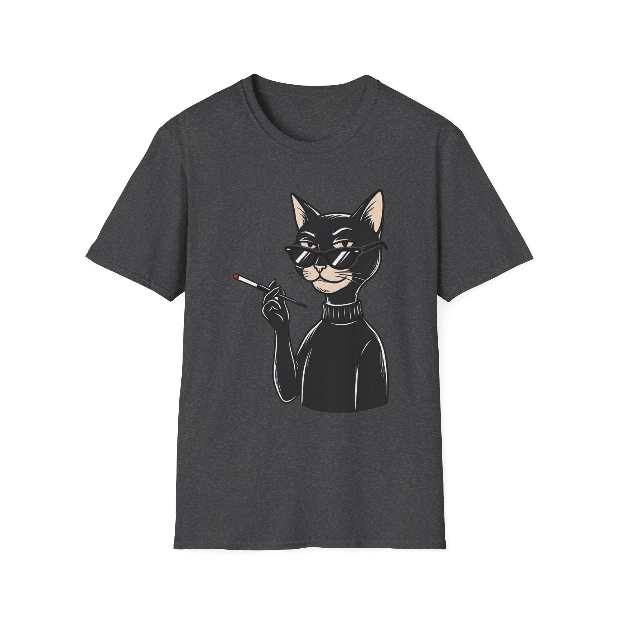 Cool Cat with Sunglasses T-Shirt — Retro Smoking Cat Graphic Tee