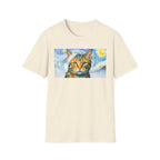 Vincent Van Gogh Starry Night Cat Unisex T-Shirt - Funny Art History Graphic Tee