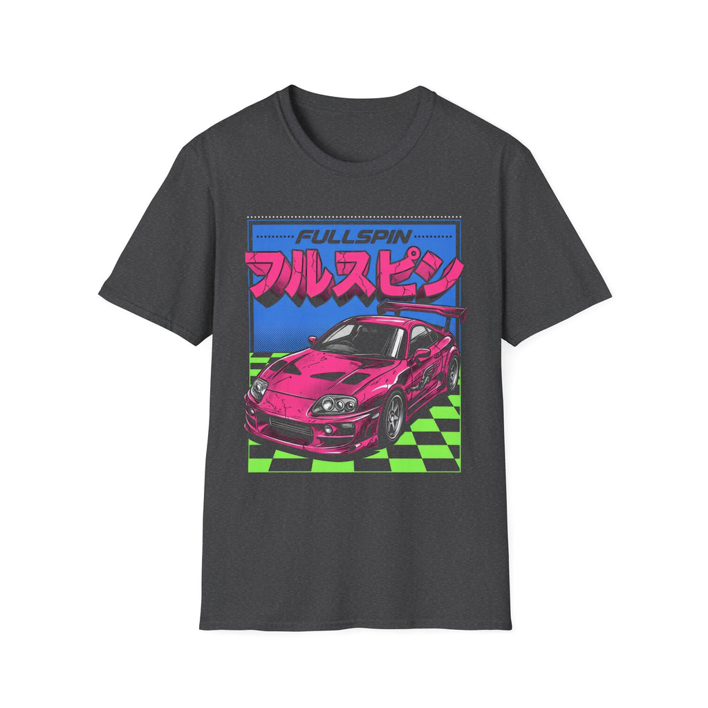 Fullspin JDM Pink Toyota Supra T-Shirt - Japanese Streetwear Graphic Tee
