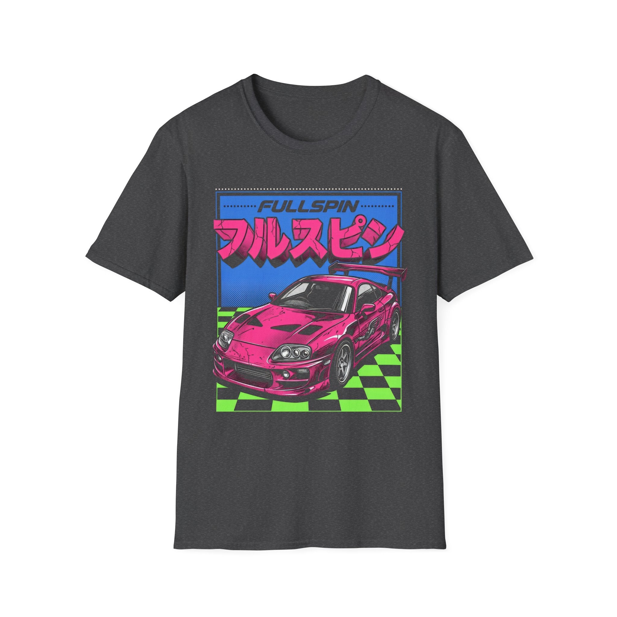 Fullspin JDM Pink Toyota Supra T-Shirt - Japanese Streetwear Graphic Tee