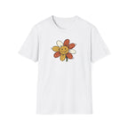 Retro Smiley Face Flower T-Shirt | 70s Vintage Aesthetic Indie Unisex Tee