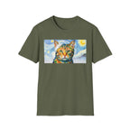 Vincent Van Gogh Starry Night Cat Unisex T-Shirt - Funny Art History Graphic Tee