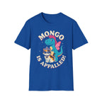 Mongo is Appalled Funny Graphic T-Shirt - Cute Dinosaur and Sassy Cat Tee