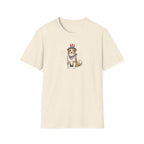 Patriotic Australian Shepherd Unisex T-Shirt | USA Flag Dog Graphic Tee
