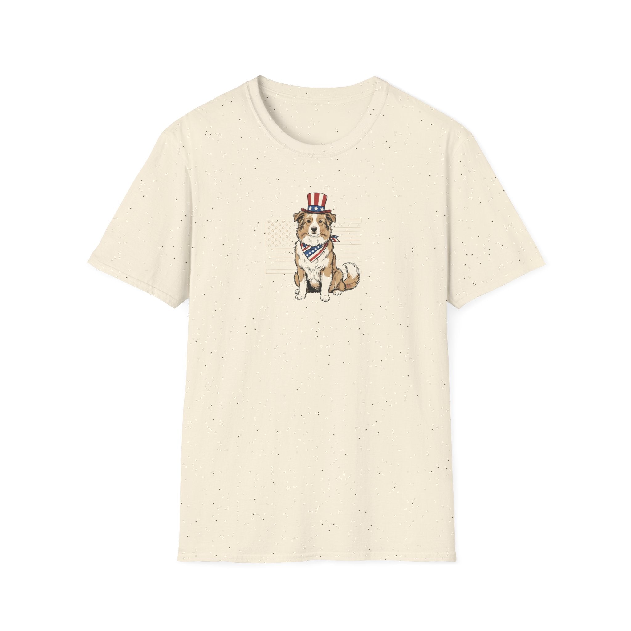 Patriotic Australian Shepherd Unisex T-Shirt | USA Flag Dog Graphic Tee