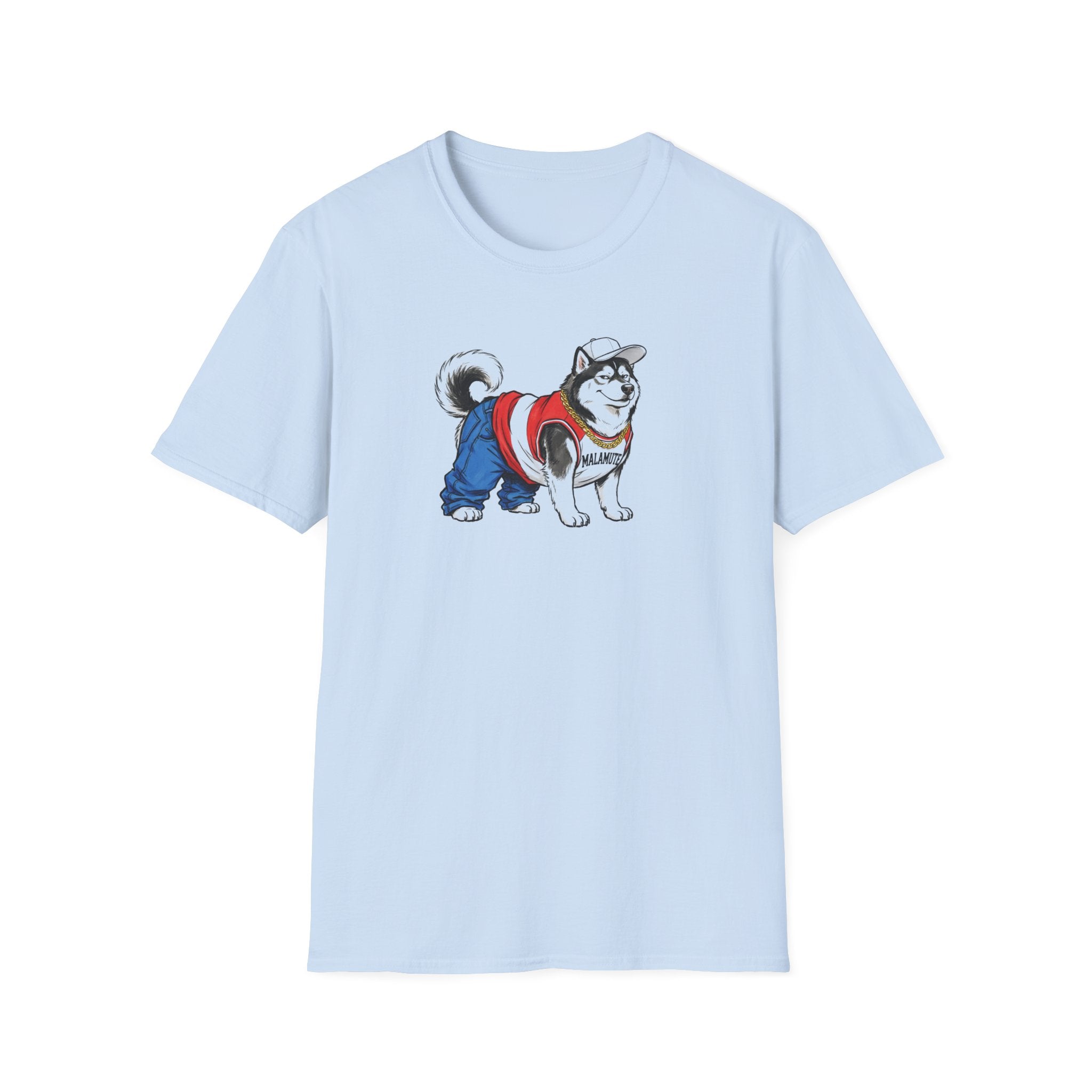 Funny Hip Hop Malamute Graphic T-Shirt | 90s Streetwear Dog Unisex Tee