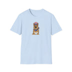Patriotic German Shepherd Unisex T-Shirt – USA Flag Dog Graphic Tee