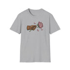 Vintage Hand Holding Peony T-Shirt | Retro Botanical Streetwear Unisex Tee