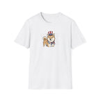 Patriotic Shiba Inu USA Flag Bandana Unisex T-Shirt
