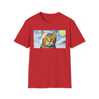 Vincent Van Gogh Starry Night Cat Unisex T-Shirt - Funny Art History Graphic Tee