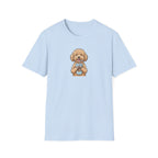 Cute Doodle Dog Drinking Iced Coffee Unisex T-Shirt