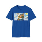 Vincent Van Gogh Starry Night Cat Unisex T-Shirt - Funny Art History Graphic Tee