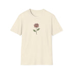 Minimalist Rose Unisex T-Shirt – Simple Floral Graphic Tee