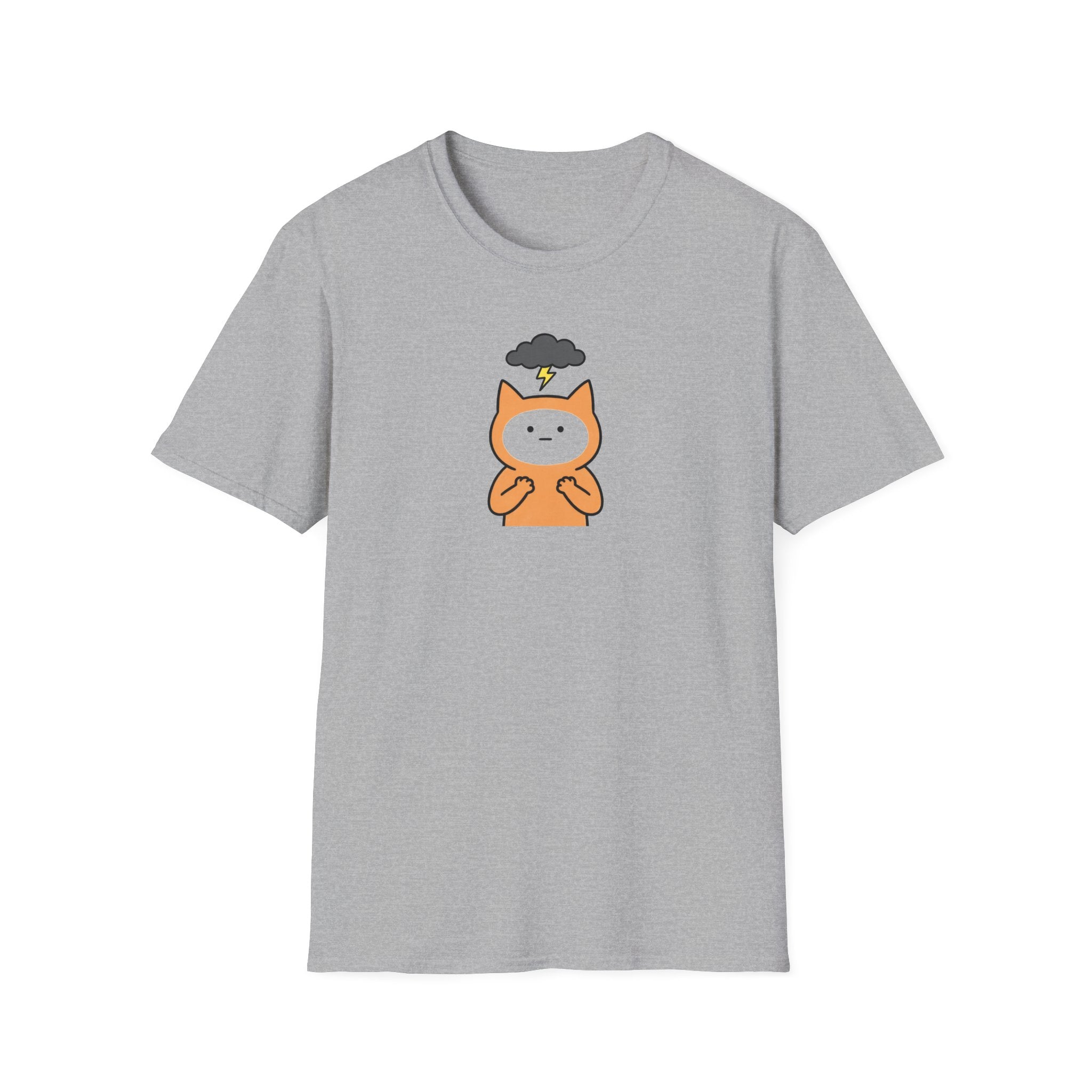 Bad Luck Orange Cat T-Shirt - Cute Thunderstorm Storm Cloud Graphic Tee