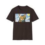 Vincent Van Gogh Starry Night Cat Unisex T-Shirt - Funny Art History Graphic Tee