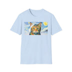 Vincent Van Gogh Starry Night Cat Unisex T-Shirt - Funny Art History Graphic Tee