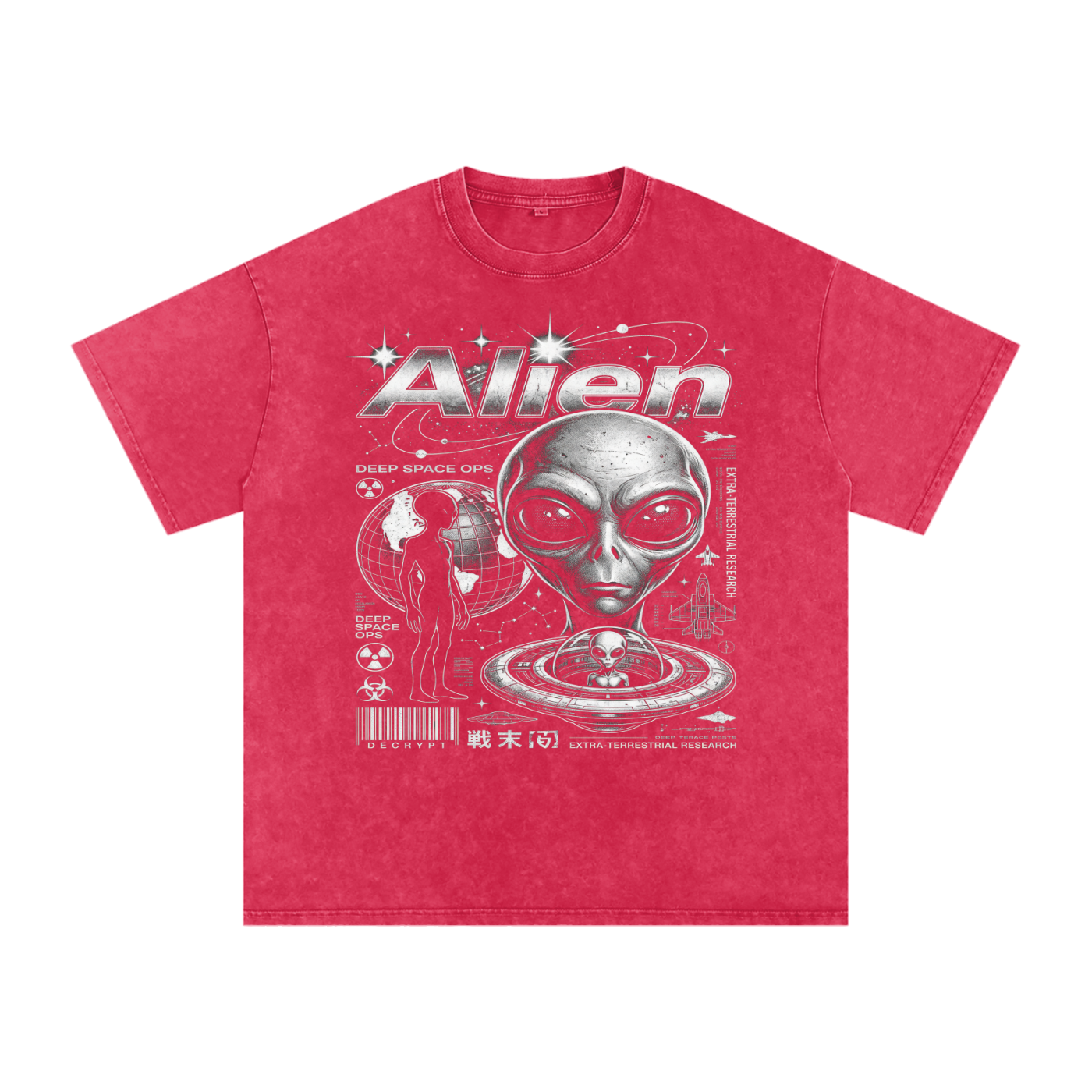 Snow Washed Oversized Cotton T-Shirt