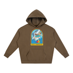 Stay Positive Shark Graphic Oversized Hoodie