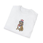 Patriotic English Bulldog Unisex T-Shirt | 4th of July American Flag Dog Graphic Tee