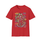 Samurai Punk Neon Graffiti Graphic T-Shirt - Urban Streetwear Warrior Tee