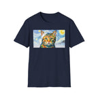 Vincent Van Gogh Starry Night Cat Unisex T-Shirt - Funny Art History Graphic Tee