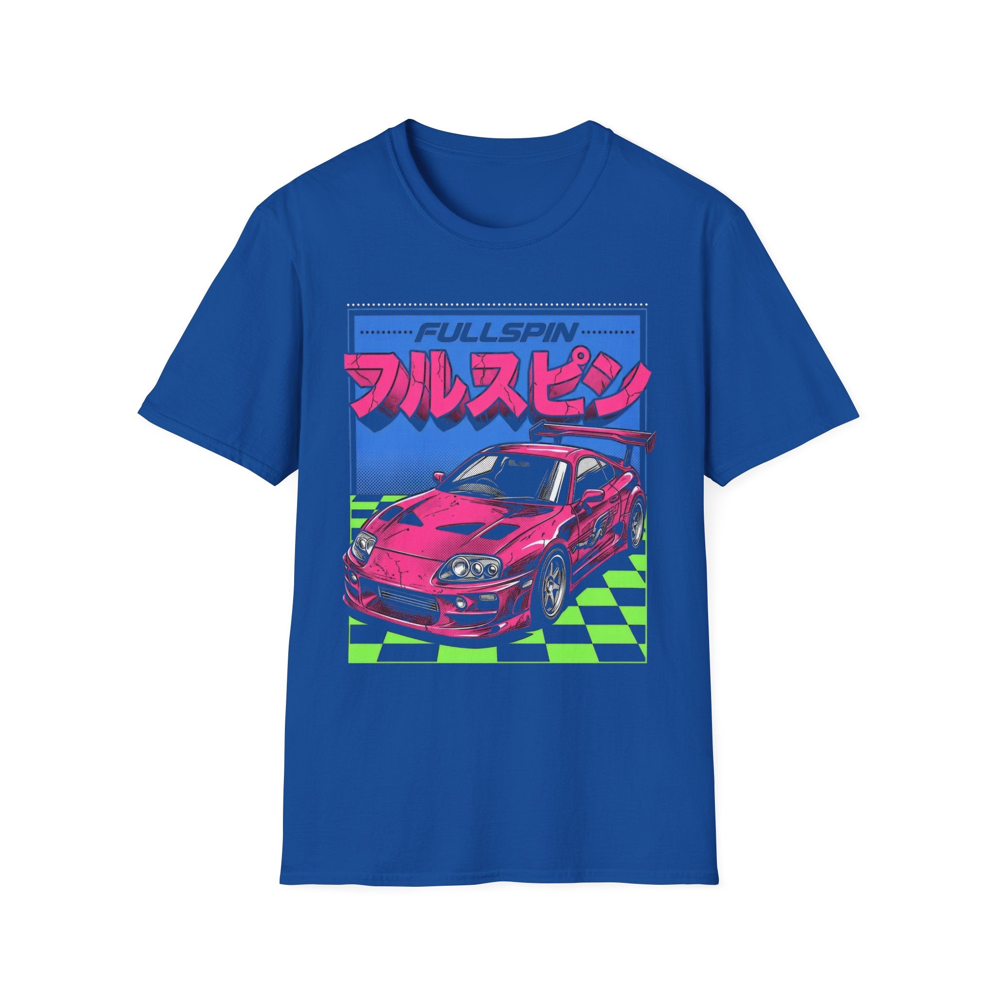 Fullspin JDM Pink Toyota Supra T-Shirt - Japanese Streetwear Graphic Tee