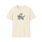 Funny UFO Cat Abduction Unisex T-Shirt - Retro Alien Space Cat Graphic Tee