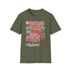 Vintage Air Cooled Beetle Racing T-Shirt - Retro Pink Bug Graphic Tee