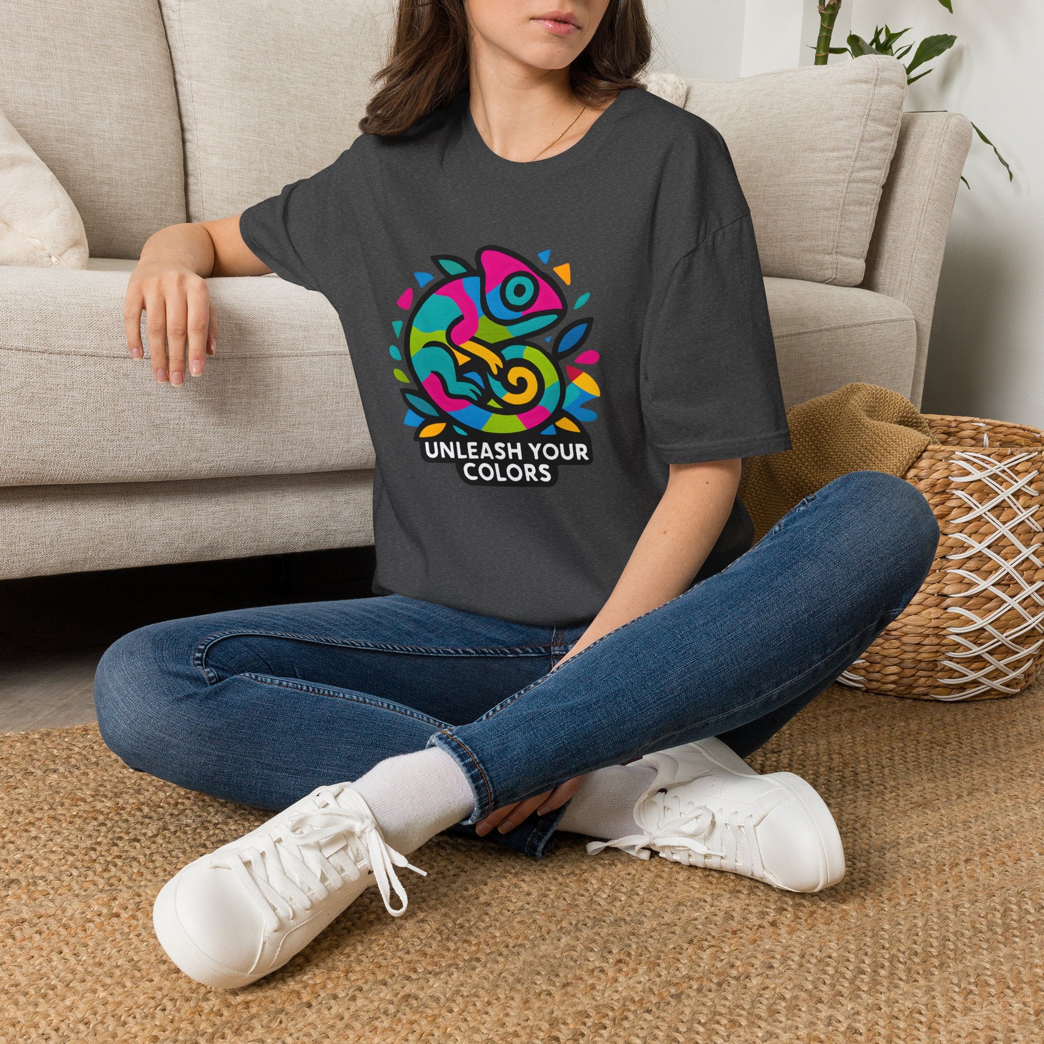 Colorful Chameleon Logo T-Shirt