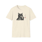 Cool Beatnik Cat Unisex T-Shirt - Vintage Smoking Cat Graphic Tee