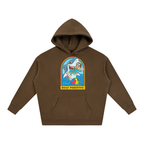 Stay Positive Shark Graphic Oversized Hoodie