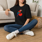 Parrot on Heart T-Shirt