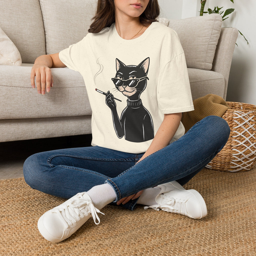 Cool Cat with Sunglasses T-Shirt — Retro Smoking Cat Graphic Tee