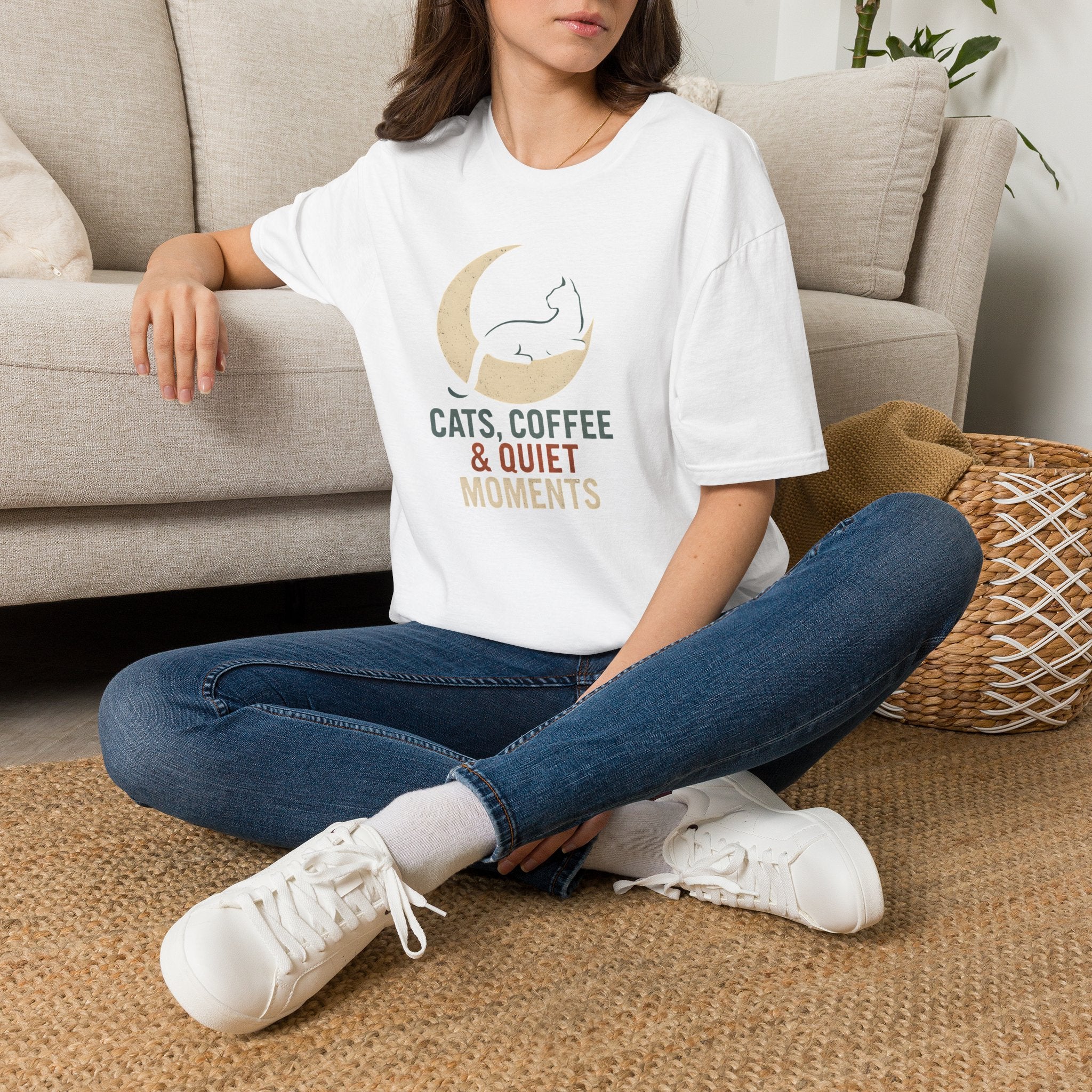 Cats Coffee Quiet Moments T-Shirt