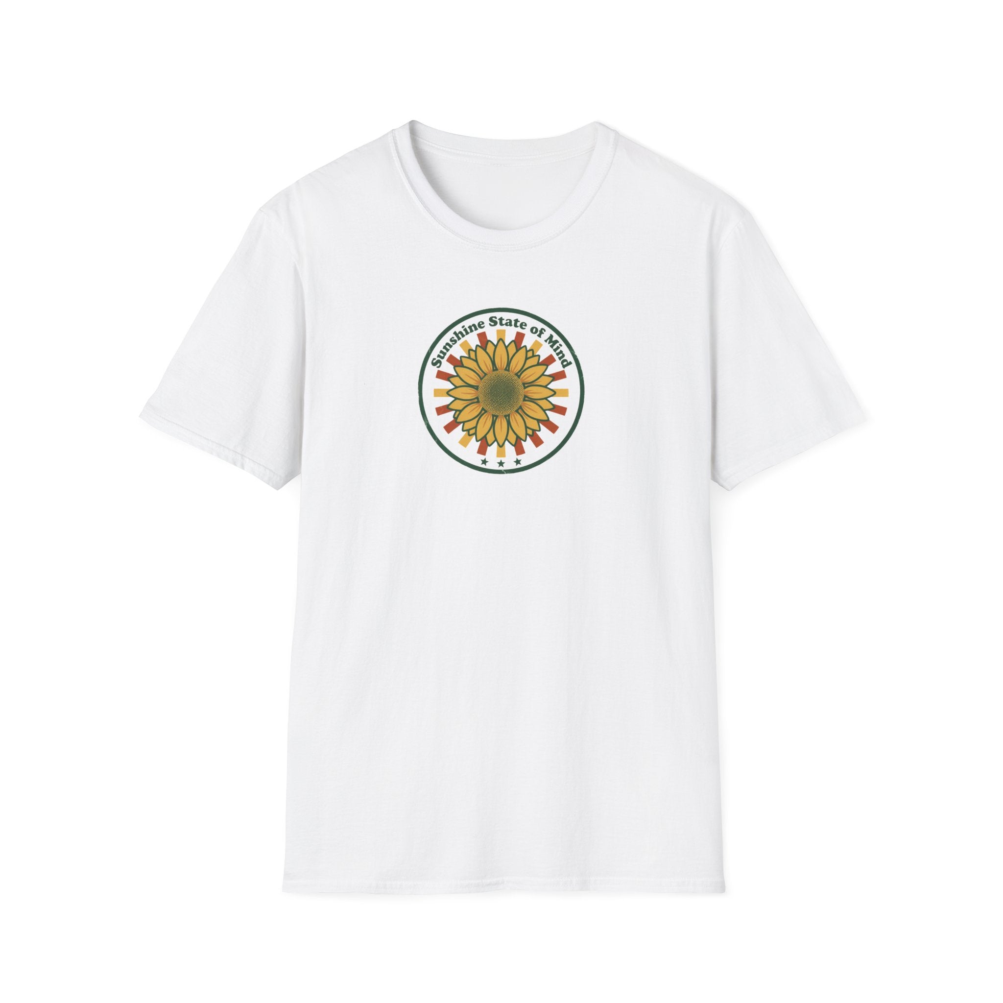 Retro Sunflower Sunshine State of Mind T-Shirt | Vintage Summer Unisex Graphic Tee