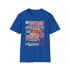 Vintage Air Cooled Beetle Racing T-Shirt - Retro Pink Bug Graphic Tee
