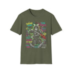 Samurai Punk Neon Graffiti Graphic T-Shirt - Urban Streetwear Warrior Tee